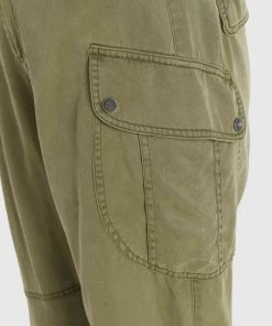 Khujo JOSLIN - Pantalones Cargo - Khaki Gewaschen, Mujer -KHUJO Tienda 84cbcf96510b42a7abcb5b5c3203f5ea