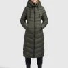 Khujo INGRAM SHINE - Abrigo De Invierno - Dunkeloliv, Mujer