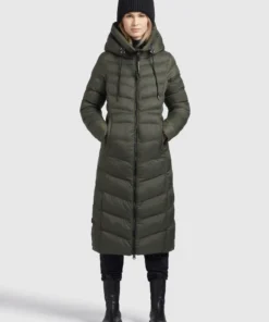 Khujo INGRAM SHINE - Abrigo De Invierno - Dunkeloliv, Mujer
