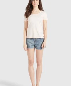 Khujo PERGOLA - Camiseta Básica - Apricot, Mujer