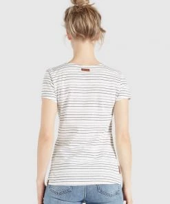 Khujo RAFAELA - Camiseta Estampada - Weiß-schwarz Gestreift, Mujer 2 Khujo RAFAELA - Camiseta Estampada - Weiß-schwarz Gestreift, Mujer -KHUJO Tienda 8f8855c559754662ada9b1d5b19f5823