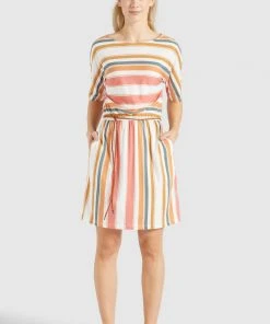 Khujo GABY - Vestido Ligero - Mehrfarbig Gestreift, Mujer -KHUJO Tienda 908e5a987a5f48628433a16e4146f3da