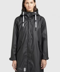 Khujo ODELIE - Impermeable - Schwarz, Mujer