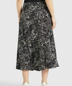 Khujo HEPKE - Falda Acampanada - Schwarz-weiß Gemustert, Mujer 2 Khujo HEPKE - Falda Acampanada - Schwarz-weiß Gemustert, Mujer -KHUJO Tienda 93088c0e34954ac2a0239e5e40352a82