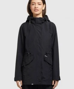 Khujo FELINA - Impermeable - Schwarz, Mujer
