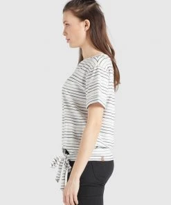 Khujo AURELIA - Camiseta Estampada - Weiß Schwarz Gestreift, Mujer 3 Khujo AURELIA - Camiseta Estampada - Weiß Schwarz Gestreift, Mujer -KHUJO Tienda 93ebbf68172d4b14850a00b67f8fd066