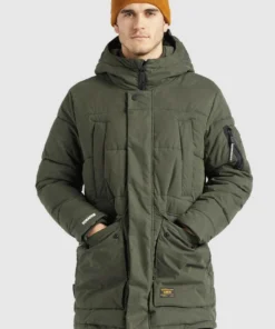 Khujo SHANCK - Abrigo De Invierno - Dunkeloliv, Hombre