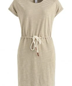 Khujo ANNEMARIE - Vestido Ligero - Weiß-ocker Gestreift, Mujer -KHUJO Tienda 95bfbe85ef2e41f287b6cd69967aa647