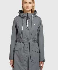 Khujo LAUREN - Gabardina - Graublau, Mujer