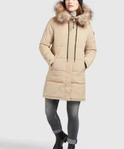 Khujo MANTEL JARVANA - Abrigo De Invierno - Beige, Mujer