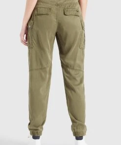 Khujo JOSLIN - Pantalones Cargo - Khaki Gewaschen, Mujer -KHUJO Tienda 96c8d294e7d54e6e9a9cc7da00249ac2