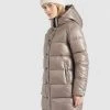 Khujo WENCKE SHINY - Abrigo De Invierno - Taupe Glänzend, Mujer
