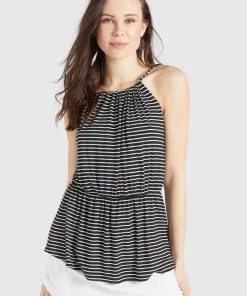 Khujo VALDA - Top - Schwarz-weiß Gestreift, Mujer -KHUJO Tienda 9ad14aff73d54477ae9192955bd865b5