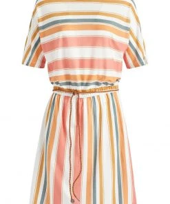 Khujo GABY - Vestido Ligero - Mehrfarbig Gestreift, Mujer -KHUJO Tienda 9ae6b2ca87b1415f81a462bc2ac10542