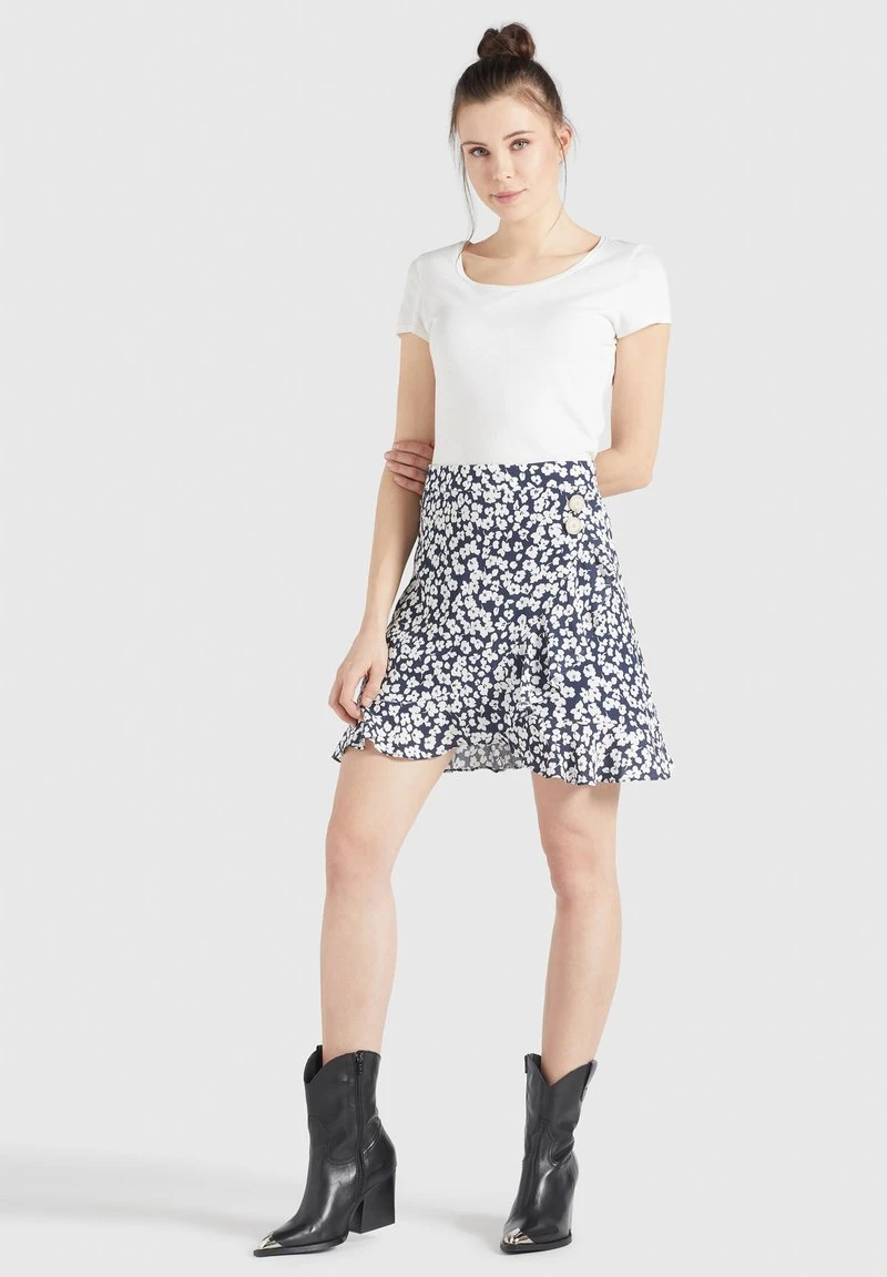 UNDINE - Falda acampanada - dunkelblau-weiß geblümt Khujo UNDINE - Falda Acampanada - Dunkelblau-weiß Geblümt, Mujer -KHUJO Tienda 9bd15b8bdc4d4f56a4063ddaeda5798e