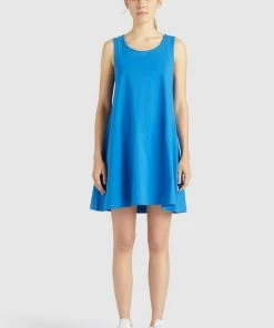 Khujo KLEID BREALYNN - Vestido Informal - Blau, Mujer