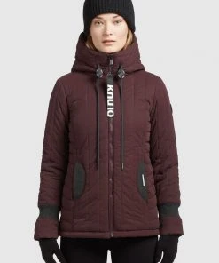 Khujo TWEETY PRIME5 PEACHED - Chaqueta De Entretiempo - Weinrot, Mujer