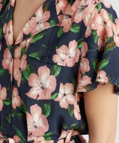 Khujo ELIZAVETA - Vestido Camisero - Xb8 Rose Hawaiian Floral Aop, Mujer -KHUJO Tienda a094845e2aec45e89ee4db4e2520b9b6