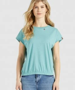Khujo MARIKA - Camiseta Estampada - Aqua Meliert, Mujer