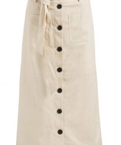 Khujo VARSHA - Falda Acampanada - Beige, Mujer -KHUJO Tienda a5cfe97aefda432b89731e701010d57c