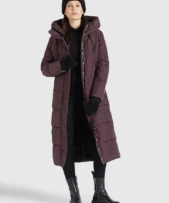 Khujo MANTEL SOULANI - Abrigo De Invierno - Weinrot, Mujer