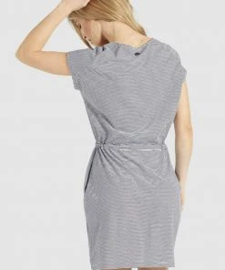 Khujo ANNEMARIE - Vestido Ligero - Weiß-blau Gestreift, Mujer -KHUJO Tienda a63c4275ad2c49d5b956cf0cd9e25e09