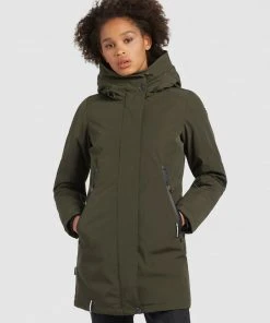 Khujo VIONA2 - Abrigo De Invierno - Dunkeloliv, Mujer