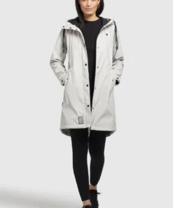 Khujo ODELIE - Impermeable - Hellgrau, Mujer -KHUJO Tienda a86b07ce6ffe4fe9a77e46a41be0b442