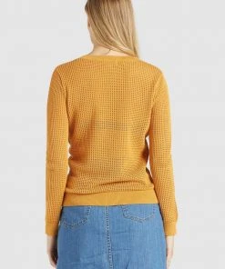 Khujo COSIMA - Jersey De Punto - Yellow, Mujer -KHUJO Tienda aa9ebca40f744cc18c2b85e4cd2a3417