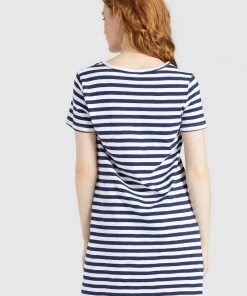 Khujo VAISHALI - Vestido Ligero - Blau Gestreift, Mujer -KHUJO Tienda ad64b65d0e7141028ca6c53edc21902a