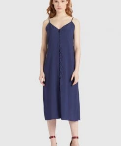 Khujo VALERIYA - Vestido Informal - Dark Blue, Mujer