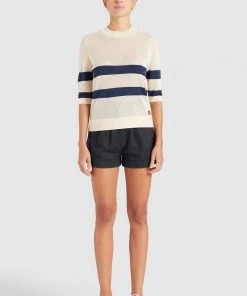 Khujo CHUMANE - Camiseta Estampada - Sand/dark Blue, Mujer