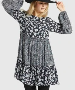 Khujo GRANATA - Vestido Informal - Schwarz Weiß, Mujer