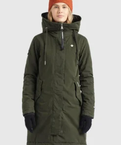 Khujo MARINA - Abrigo De Invierno - Dunkelgrün, Mujer