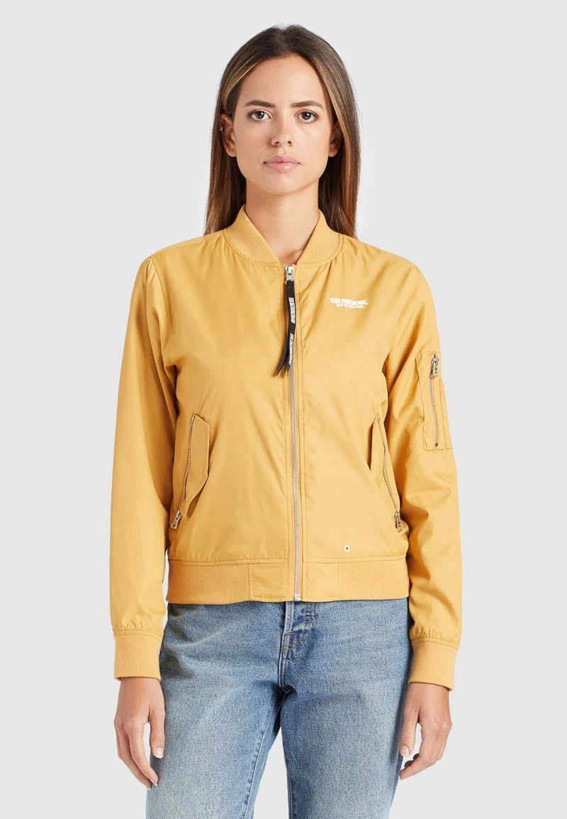 Khujo KALIA - Chaquetas Bomber - Beige/yellow, Mujer 1 Khujo KALIA - Chaquetas Bomber - Beige/yellow, Mujer