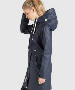 Khujo SOLEA2 - Impermeable - Dunkelblau, Mujer -KHUJO Tienda bb45b99c132c47e49a2cb05d101b0dea