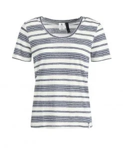 Khujo PERGOLA - Camiseta Básica - Naturweiß-dunkelblau Gestreift, Mujer -KHUJO Tienda be19fe2c221d403a8a9f9a42fca317cb