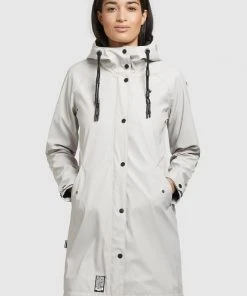 Khujo ODELIE - Impermeable - Hellgrau, Mujer