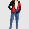 Khujo AKAMU - Chaqueta Fina - Black/red, Mujer