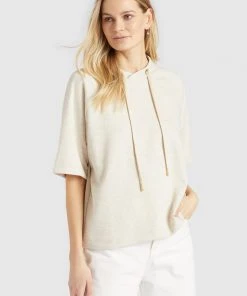 Khujo AMENA - Camiseta Estampada - Beige, Mujer