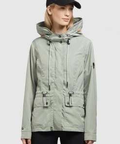 Khujo DEBBY - Chaqueta Fina - Blassgrün, Mujer