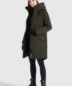 Khujo CHARLYN2 - Abrigo De Invierno - Dunkeloliv Polyester, Mujer -KHUJO Tienda c7feab0d6aeb4b0ea8b4e7b9d204c0cd