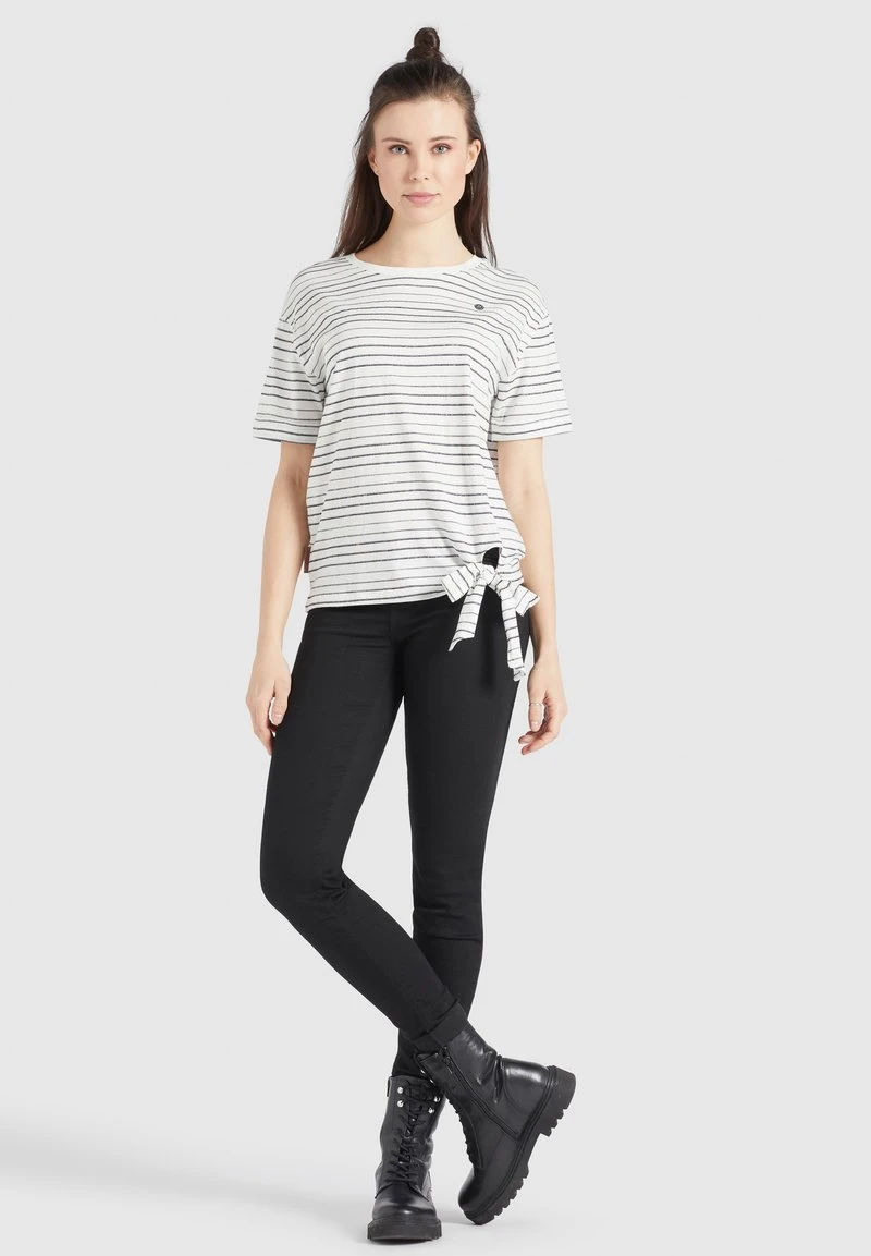 AURELIA - Camiseta estampada - weiß schwarz gestreift Khujo AURELIA - Camiseta Estampada - Weiß Schwarz Gestreift, Mujer -KHUJO Tienda cb2ddf8522c24f8e9073685e6f7edb48