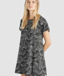 Khujo IOCASTE - Vestido Ligero - Schwarz Gemustert, Mujer