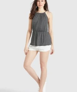 Khujo VALDA - Top - Schwarz-weiß Gestreift, Mujer -KHUJO Tienda d8cee92ed5bd4ad59b5e7a878a324b29
