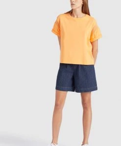 Khujo REAGAN - Camiseta Estampada - Orange, Mujer