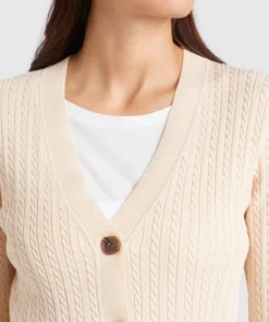 Khujo SUSTU - Chaqueta De Punto - Beige, Mujer -KHUJO Tienda db383f34dd074e568a216409502b0f1f
