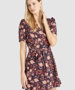 Khujo FROMMET - Vestido Informal - Orange-rot Gemustert, Mujer