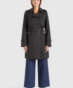 Khujo AMELE - Gabardina - Schwarz, Mujer