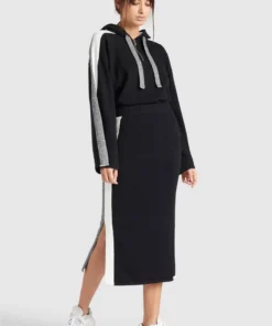 Khujo ROCK PRATA - Falda De Tubo - Black, Mujer